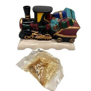 Vtg 90s Claire Burke Belae Brands Ceramic Christmas Train Incense Burner 1999